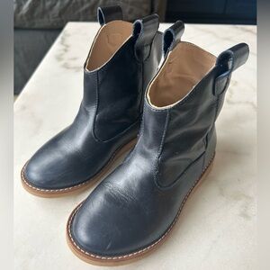 Elephantito Dark Blue Leather Kids Boots